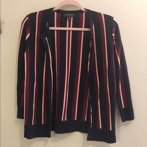 NEVER WORN ANN TAYLOR vertical stripe cardigan